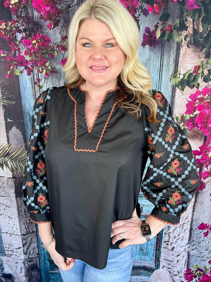 Festive Spice Top- Black