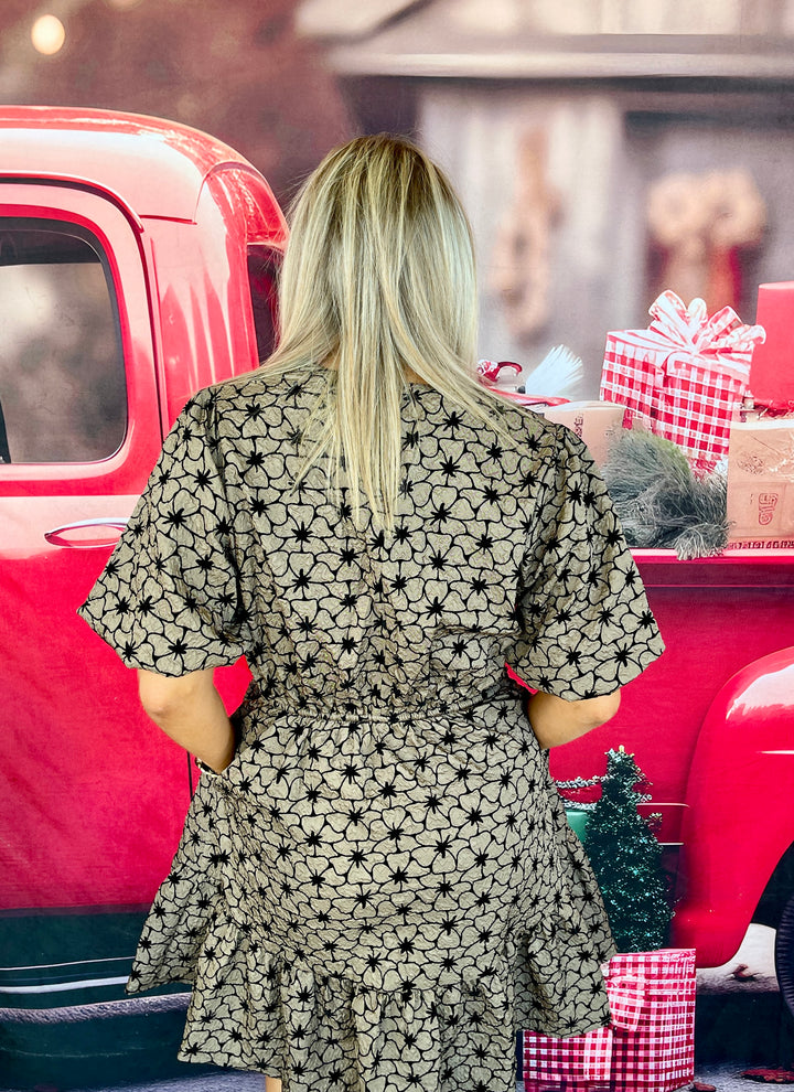 Poinsettia Dress- Mocha