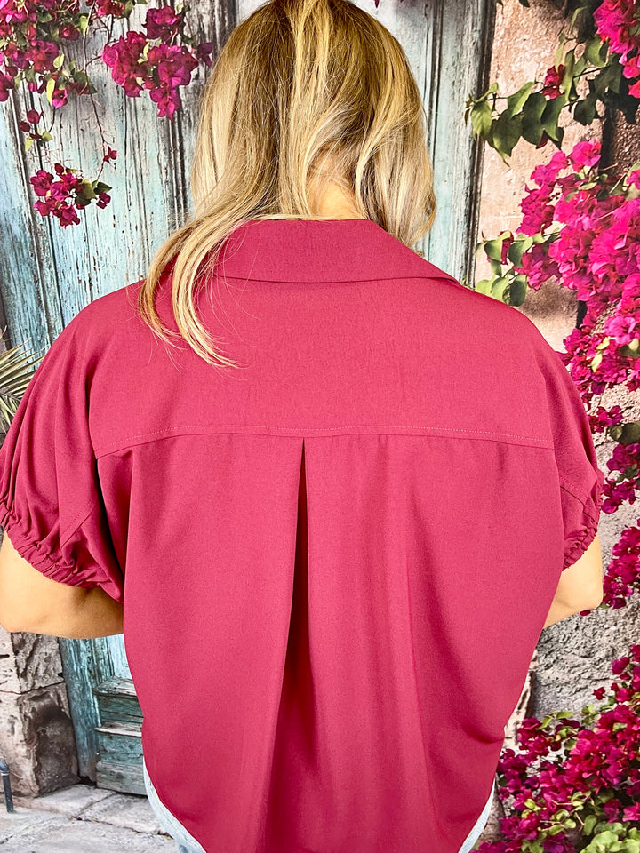 You Bet Top - Burgundy