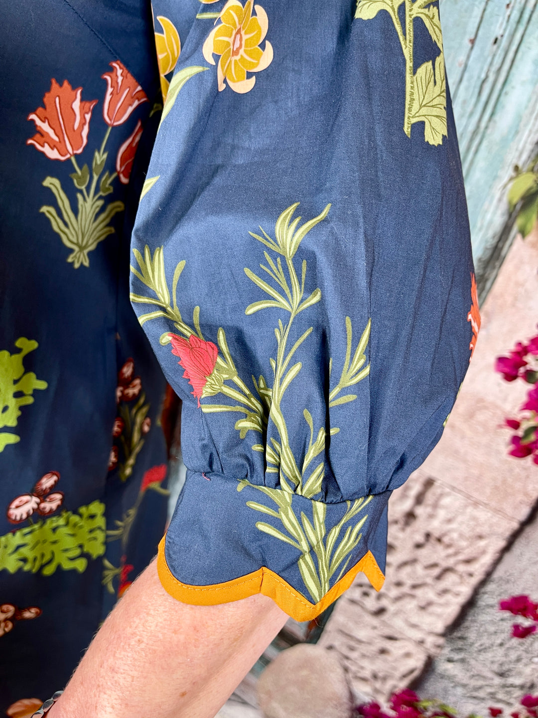 All The Scallops Dress- Navy