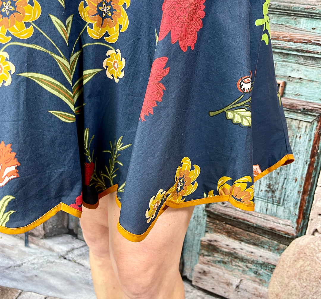 All The Scallops Dress- Navy