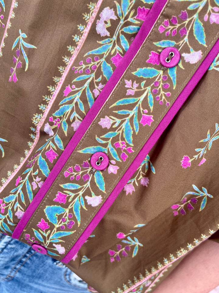 FINAL SALE Baby Breath Top - Brown