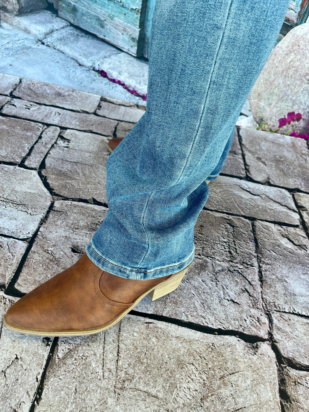 Mica Denim High Rise Slim Straight Leg