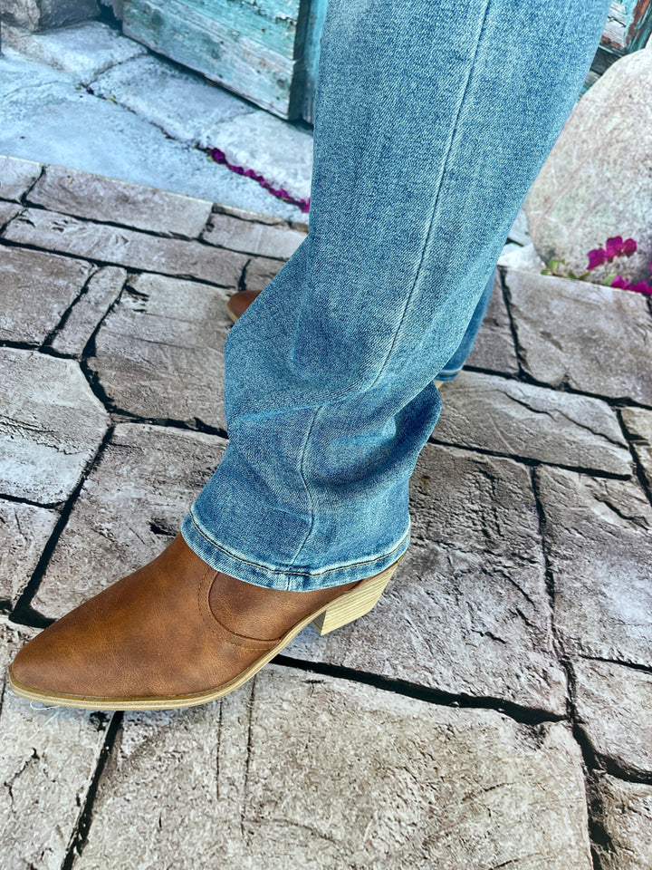 Mica Denim High Rise Slim Straight Leg