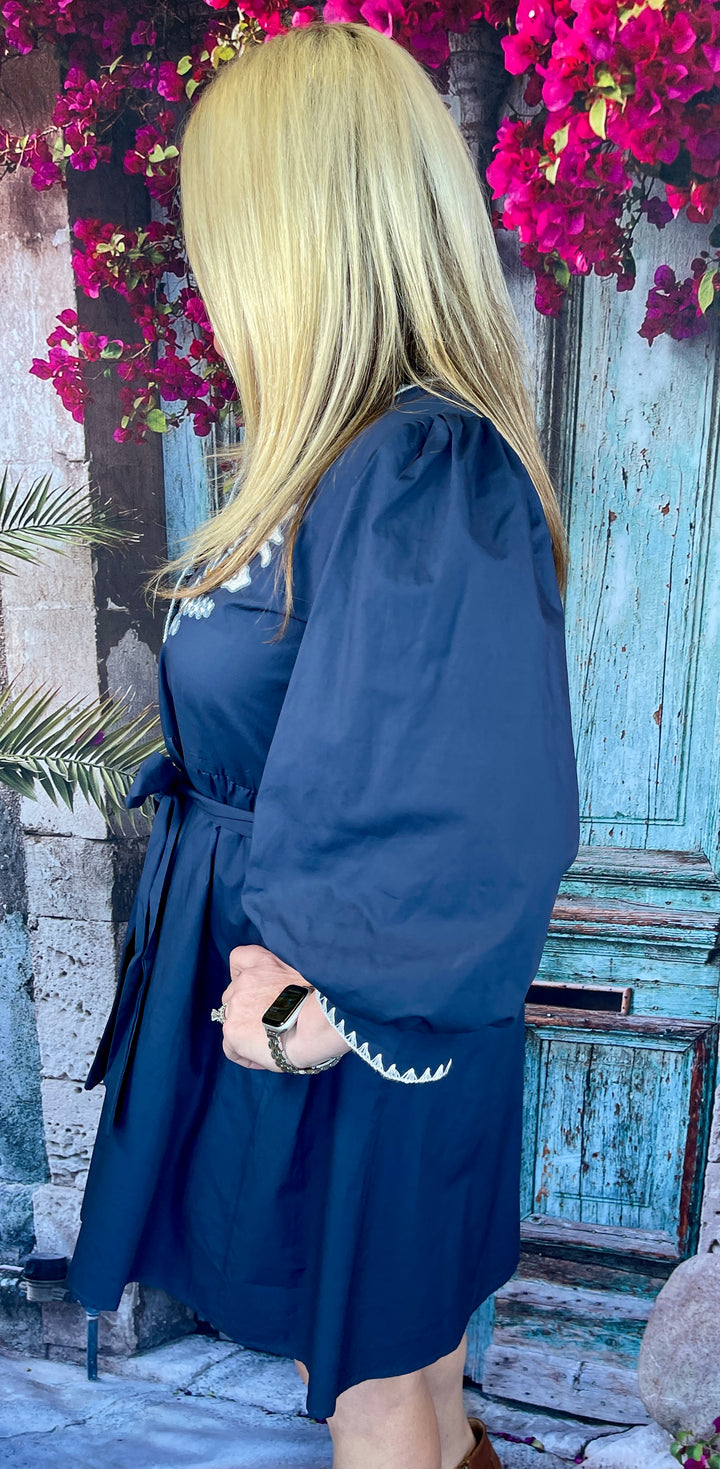 Sissy Down South Dress - Navy