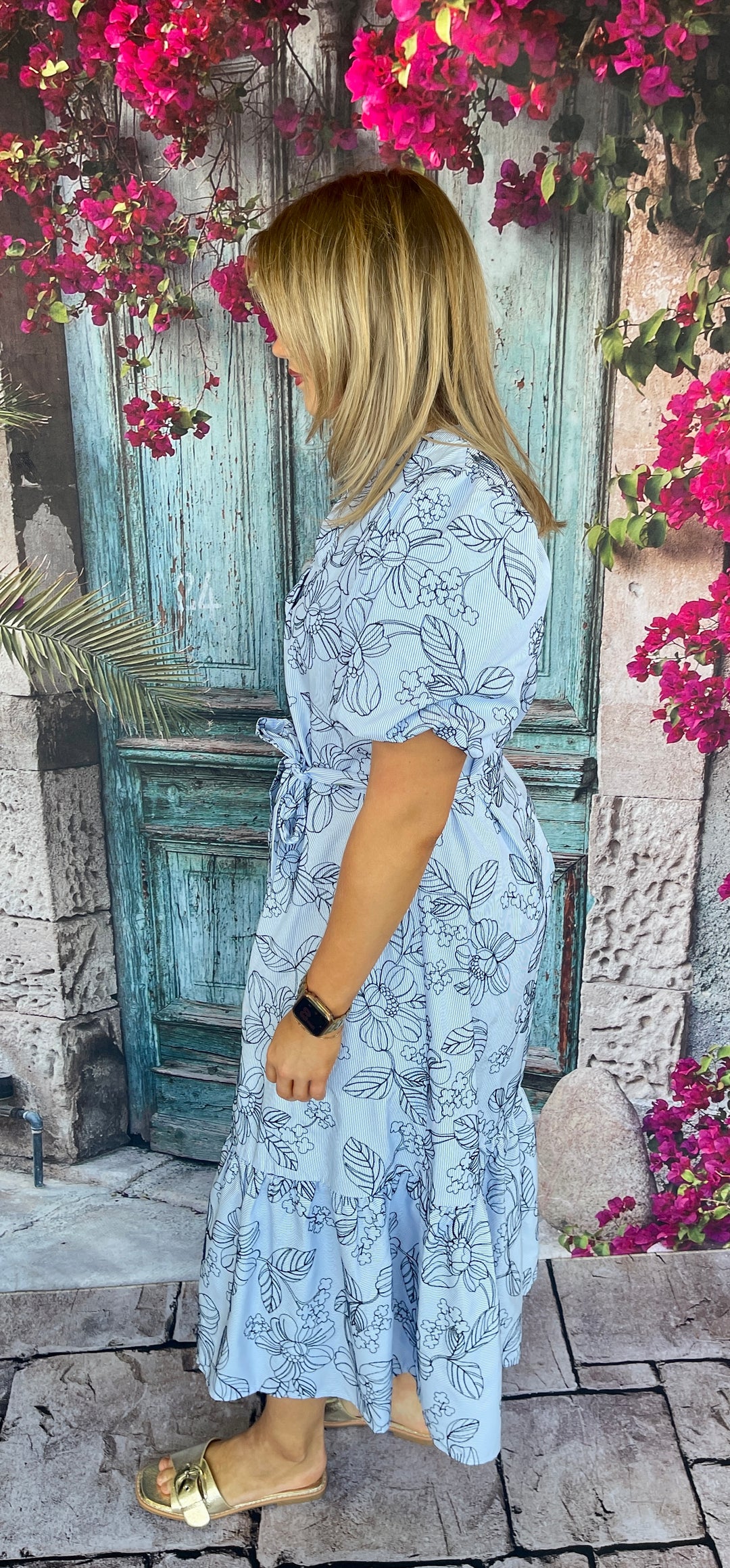 Embroidered Head To Toe Dress