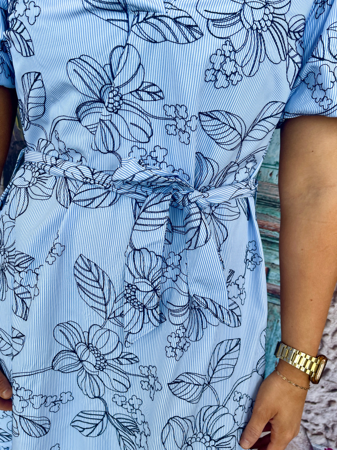 Embroidered Head To Toe Dress