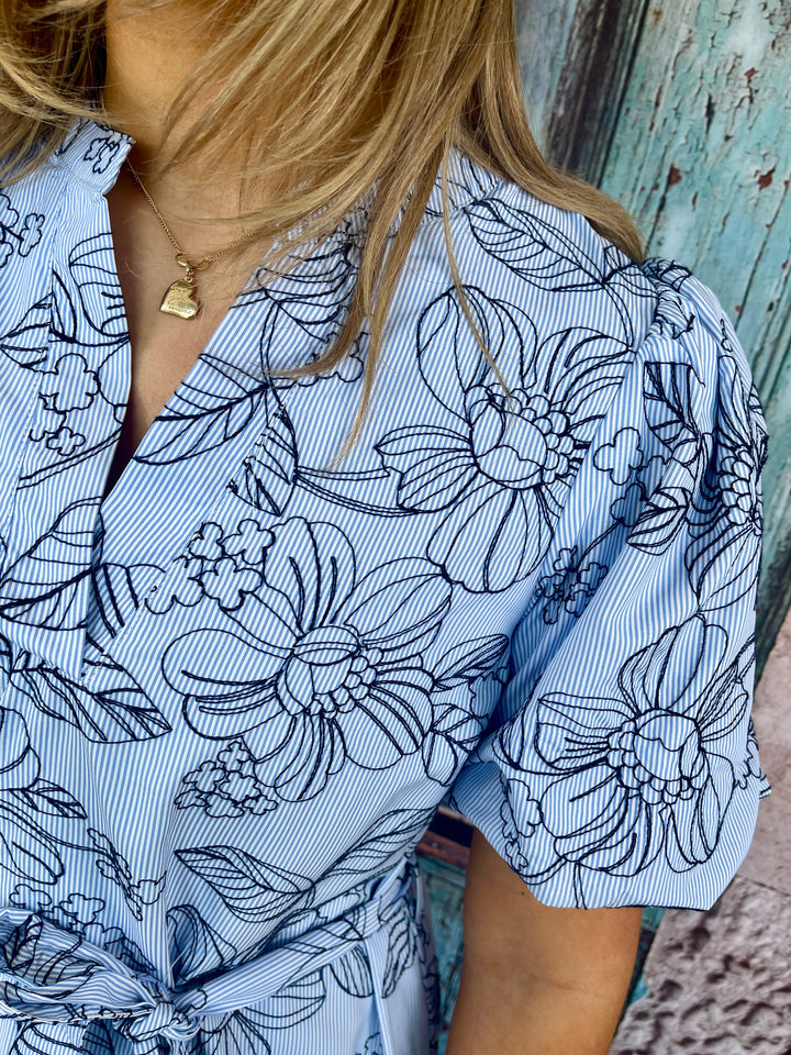 Embroidered Head To Toe Dress