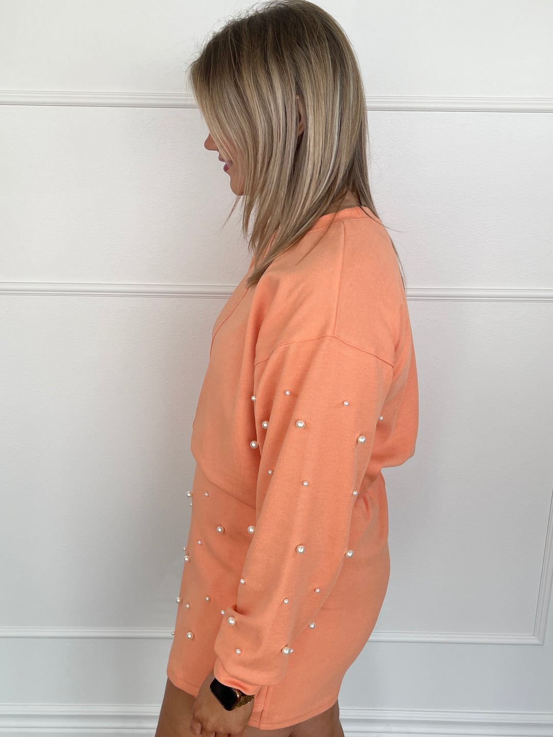 FINAL SALE Girl With Pearls Set - Creamsicle