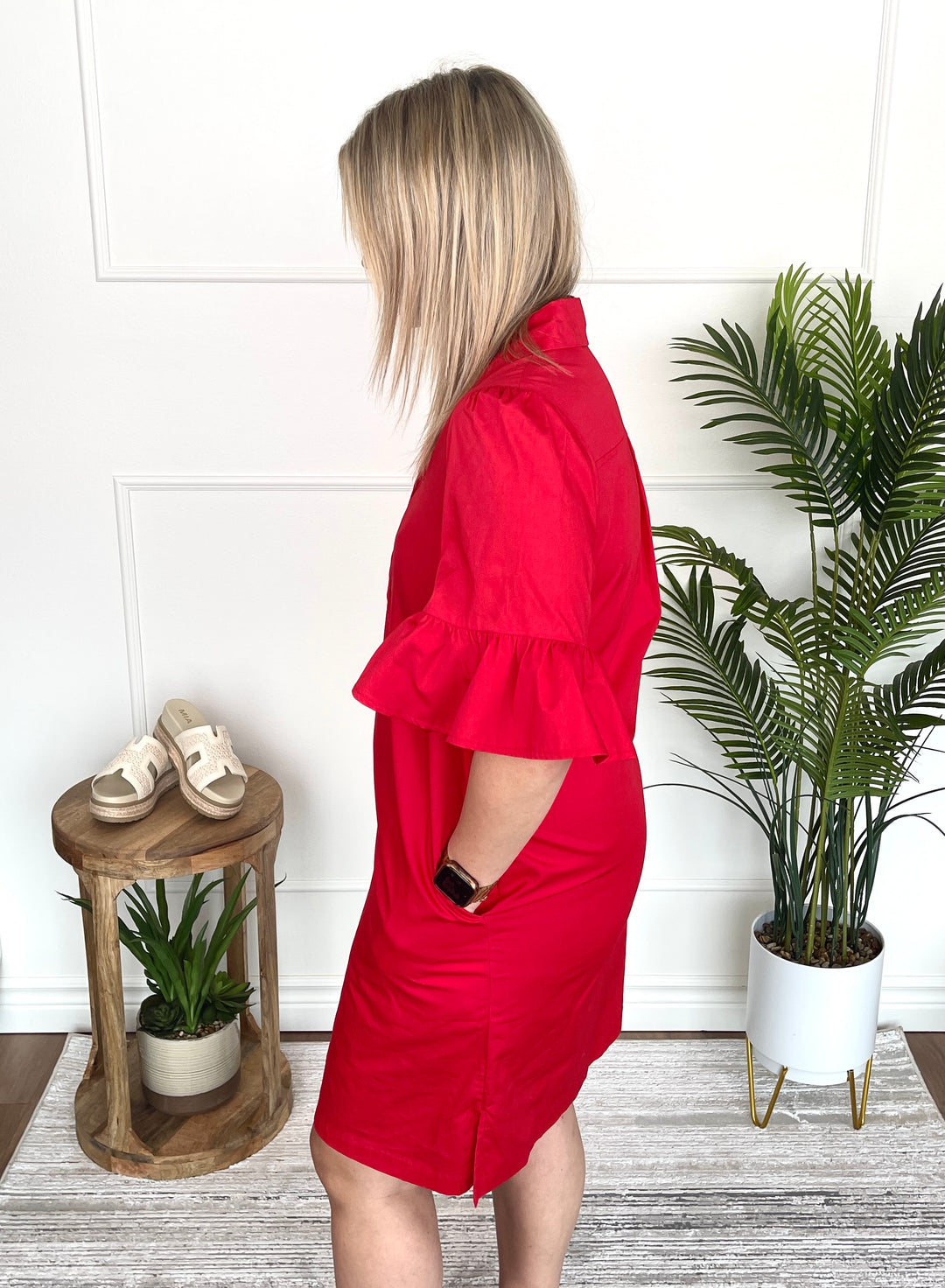 Here She Is Dress - Red