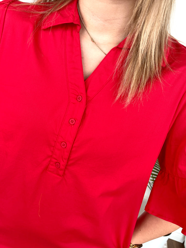 Here She Is Dress - Red