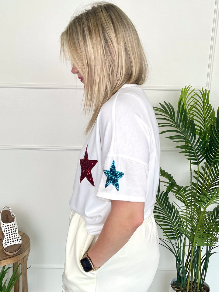 Sequin Stars Top