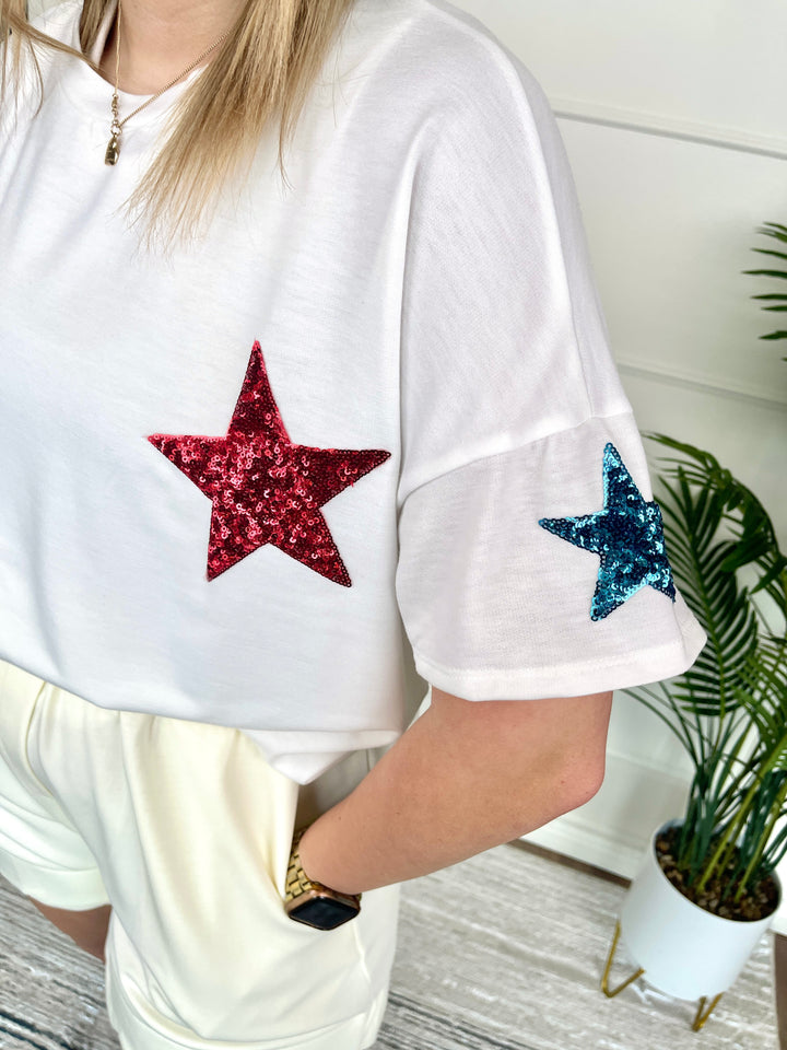 Sequin Stars Top