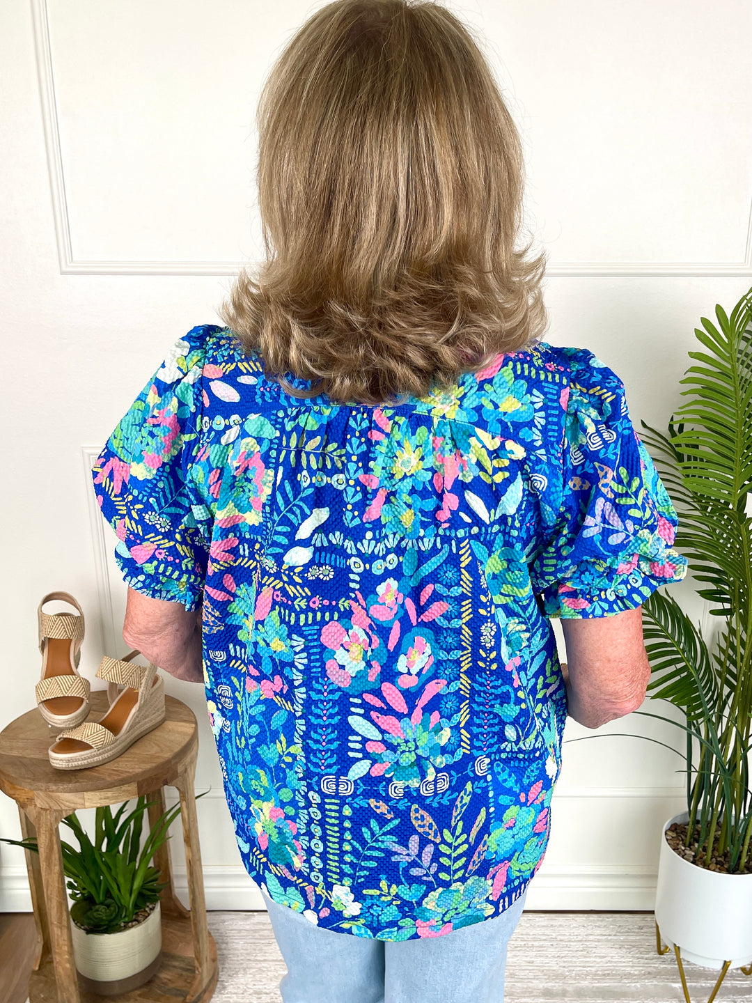 Pass Me The Pina C Top - Blue
