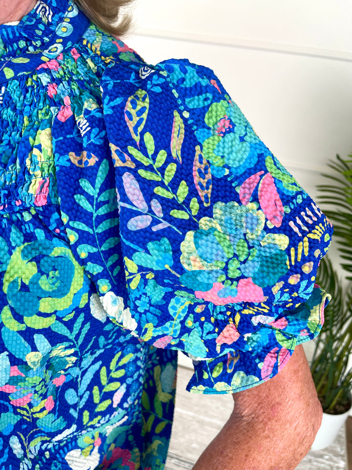 Pass Me The Pina C Top - Blue