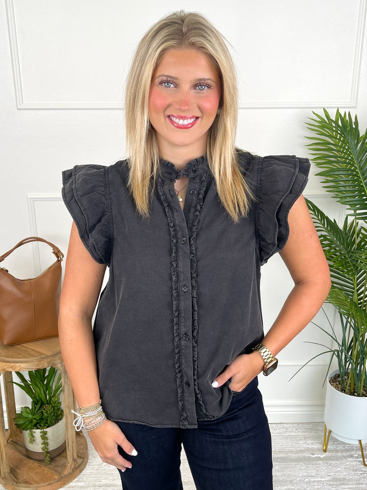 Go Big Or Go Home Top - Black