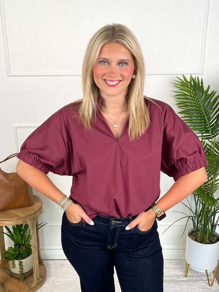 Easy Breezy Top - Wine