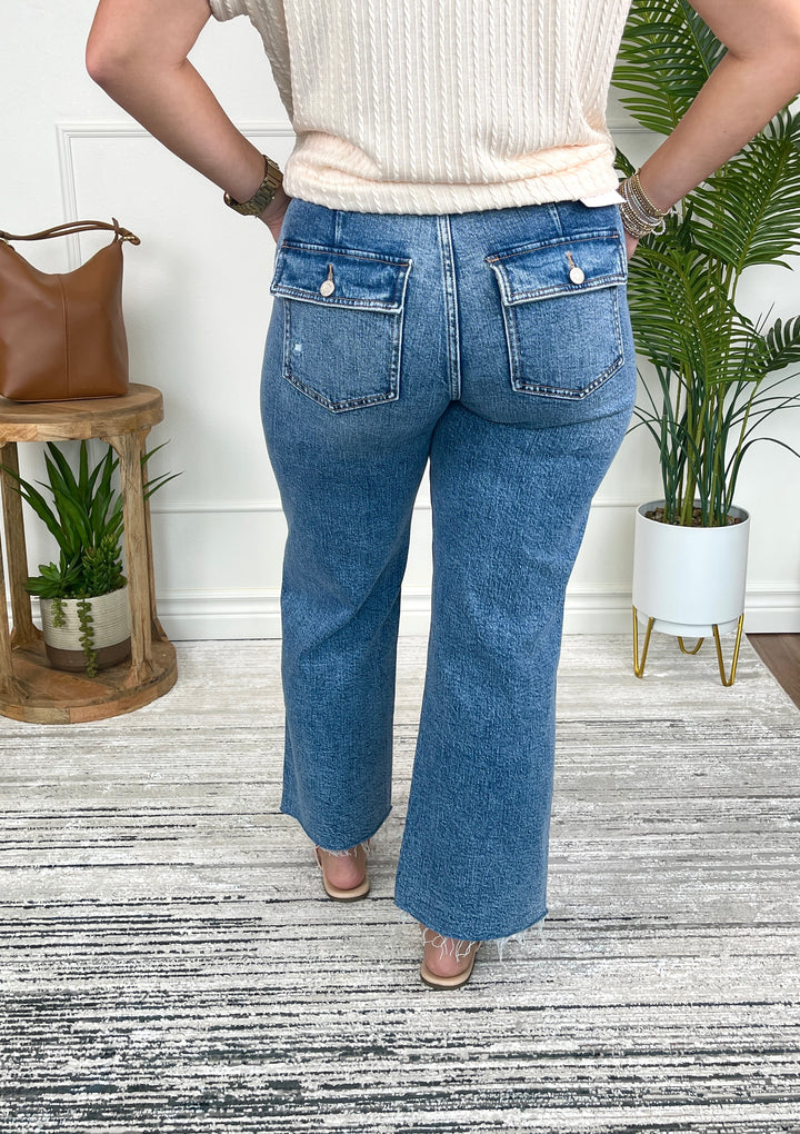 Vervet High Rise Slim Wide W/ Patch Pocket