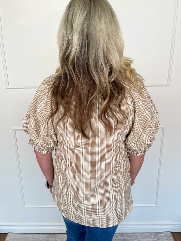 Just Jodie Top - Taupe