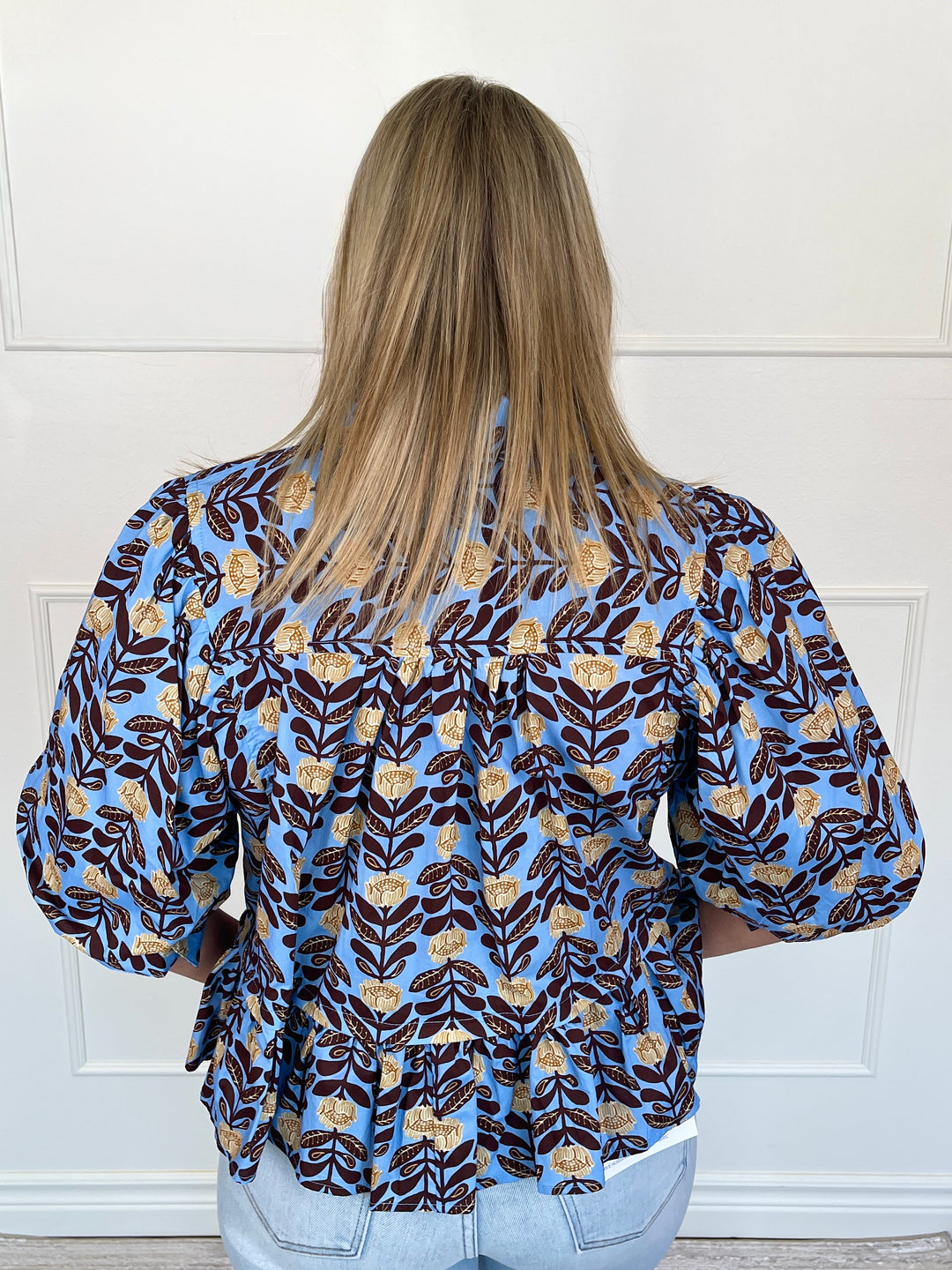 Cocoa Floral Top