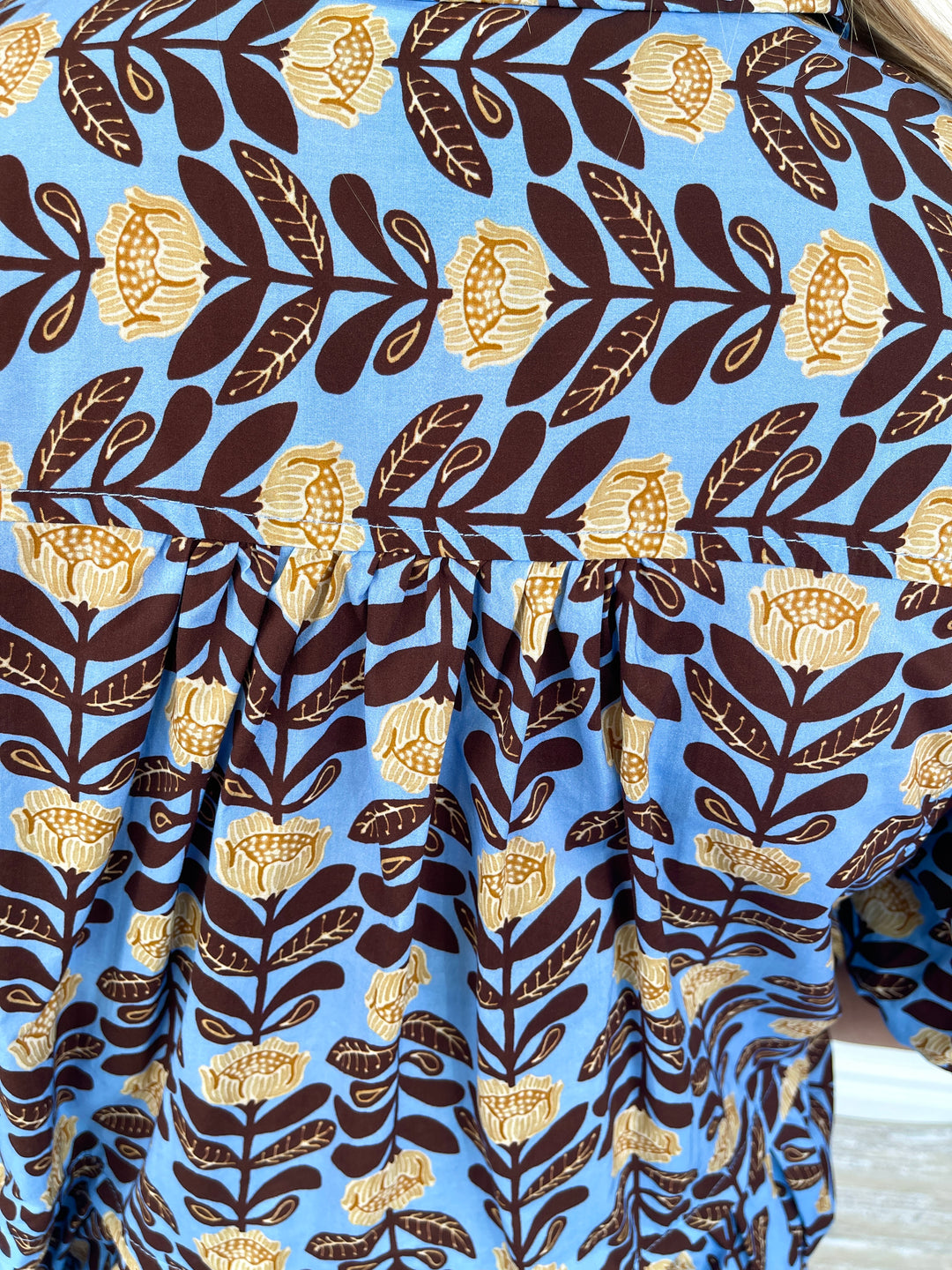 Cocoa Floral Top