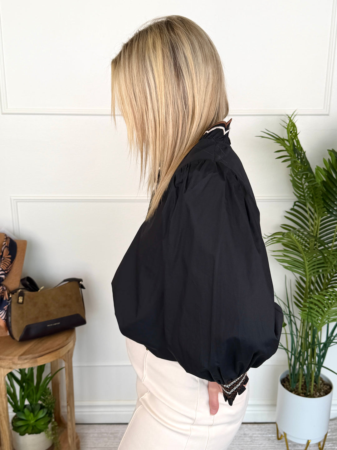 Scalloped Neck Top