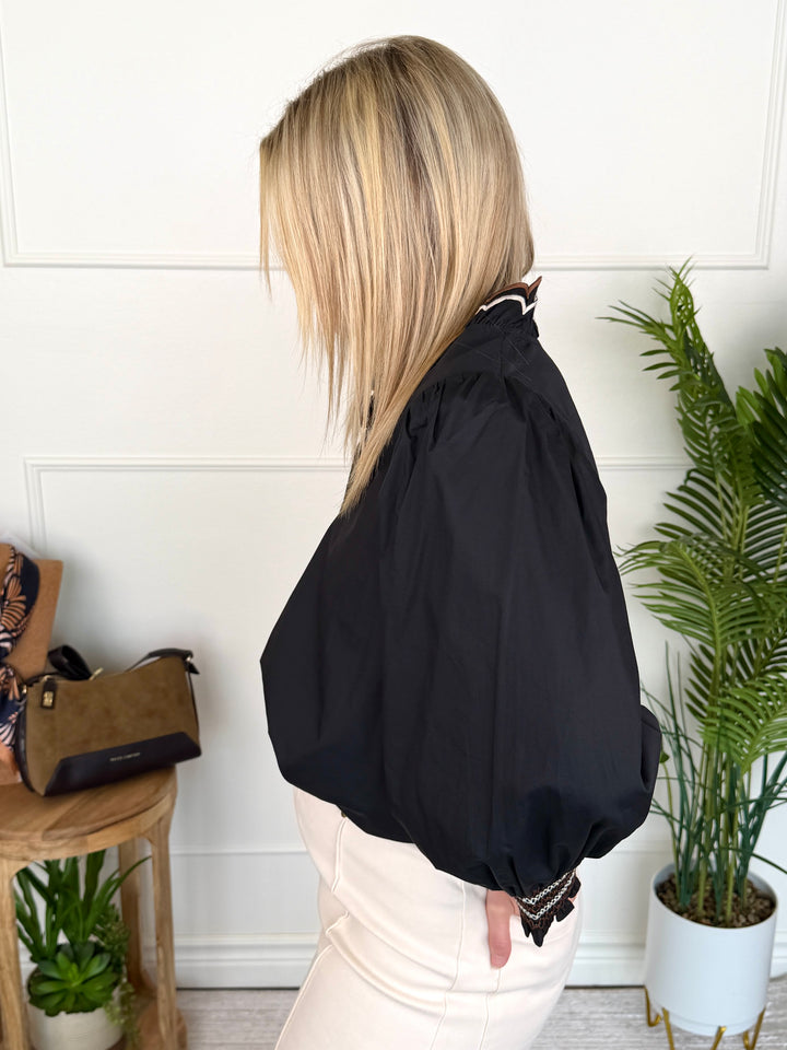 Scalloped Neck Top