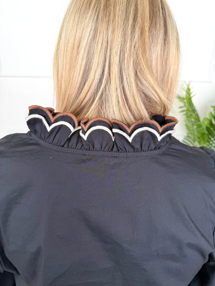Scalloped Neck Top