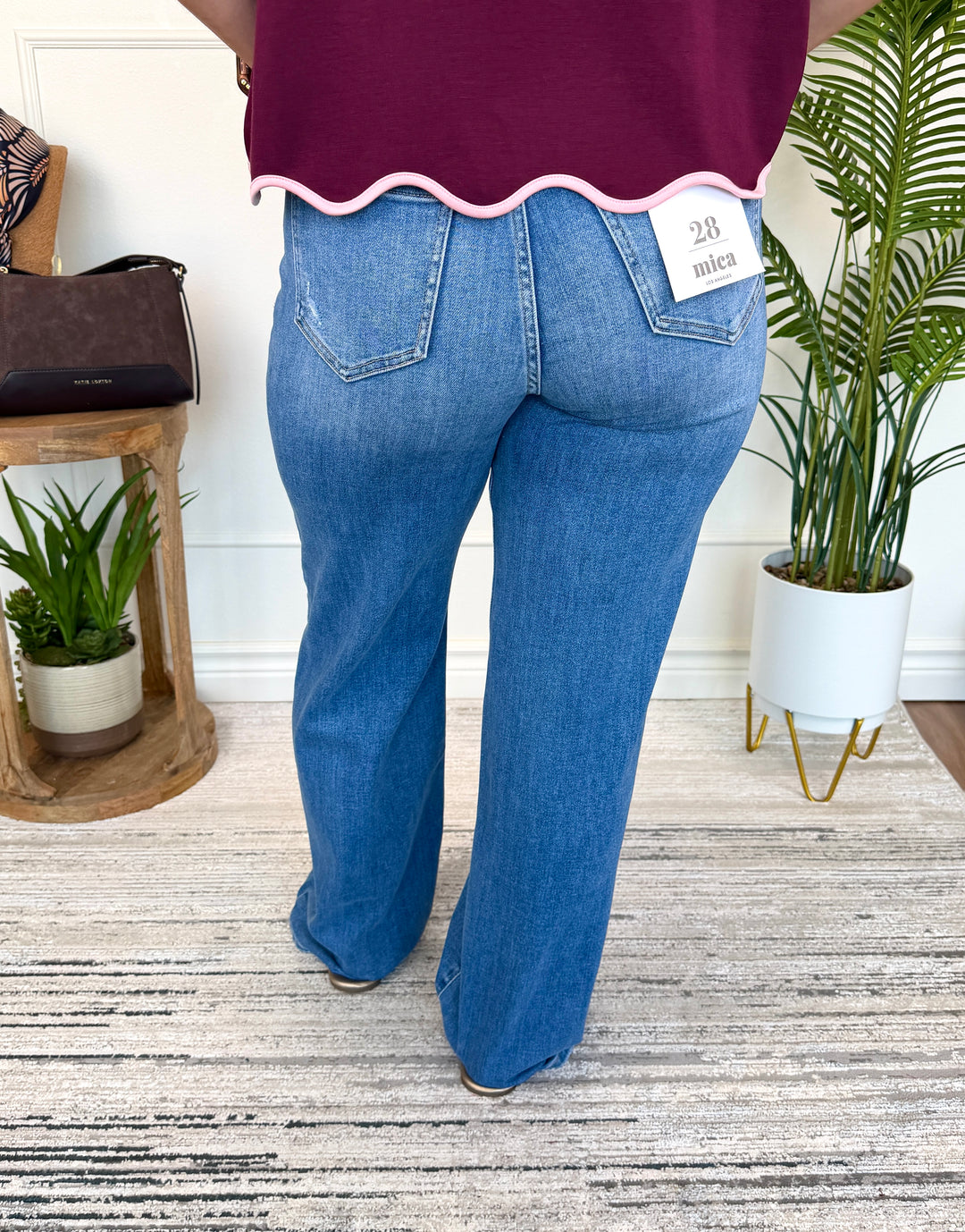 High Rise Wide Leg Tummy Tuck Worn