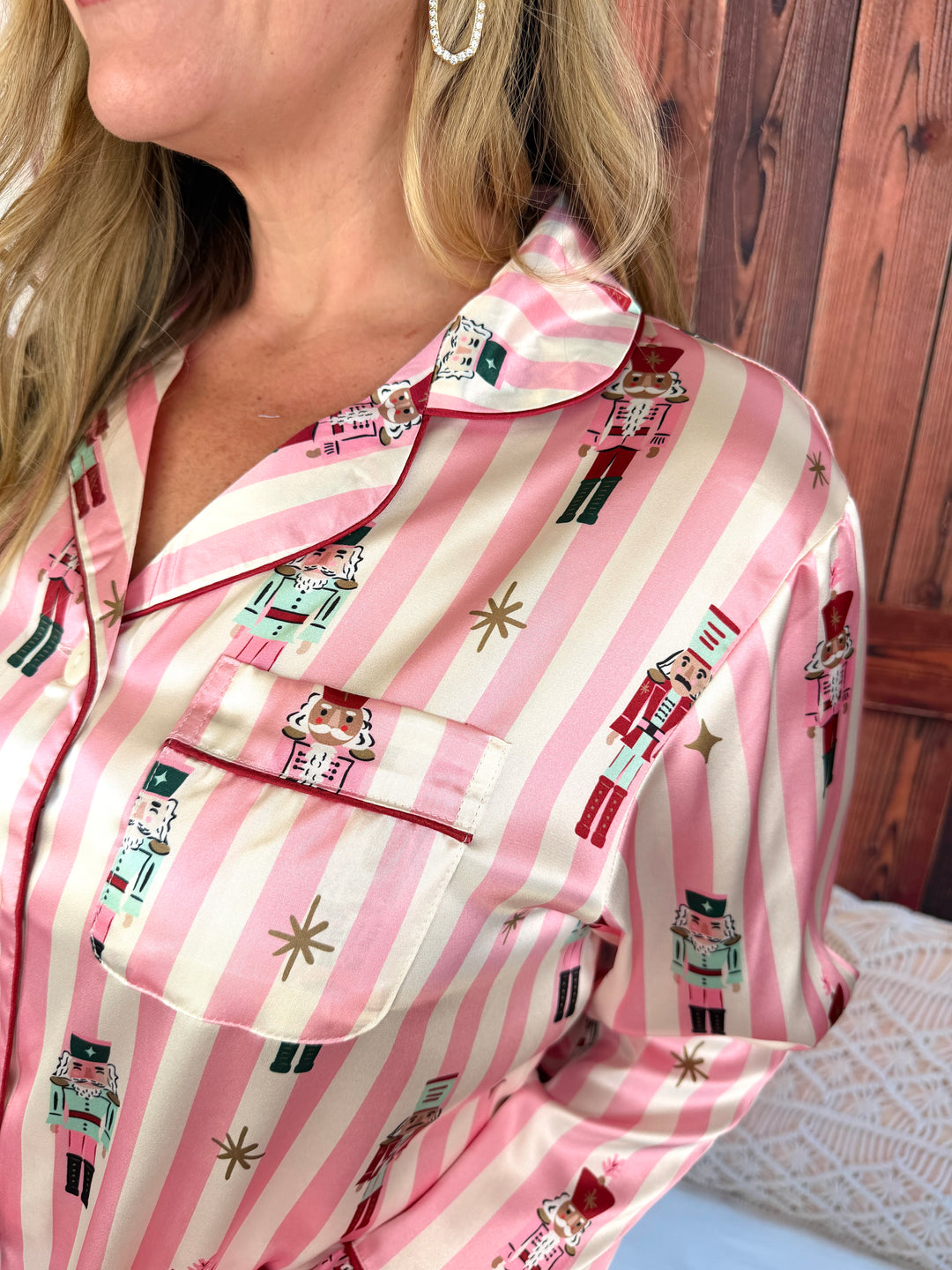 Pink Stripe Nutcracker Pajamas