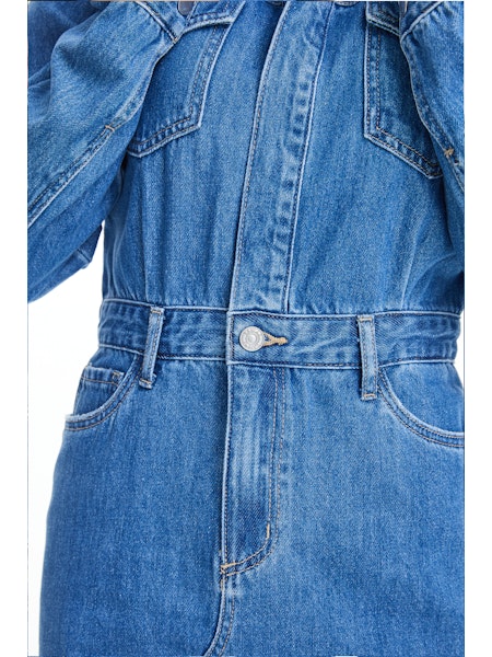 FINAL SALE Bayeas Theresa Denim Shirt Dress - Medium Blue