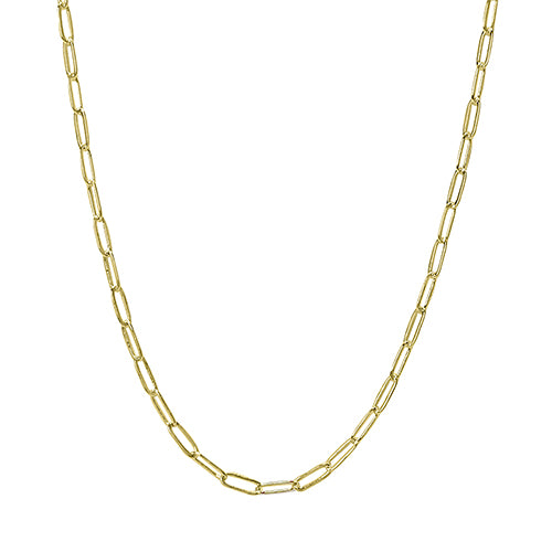 14" Paperclip Chain - Gold