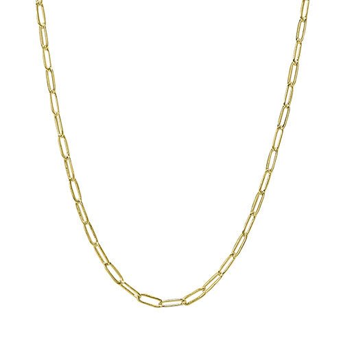 18" Paperclip Chain - Gold