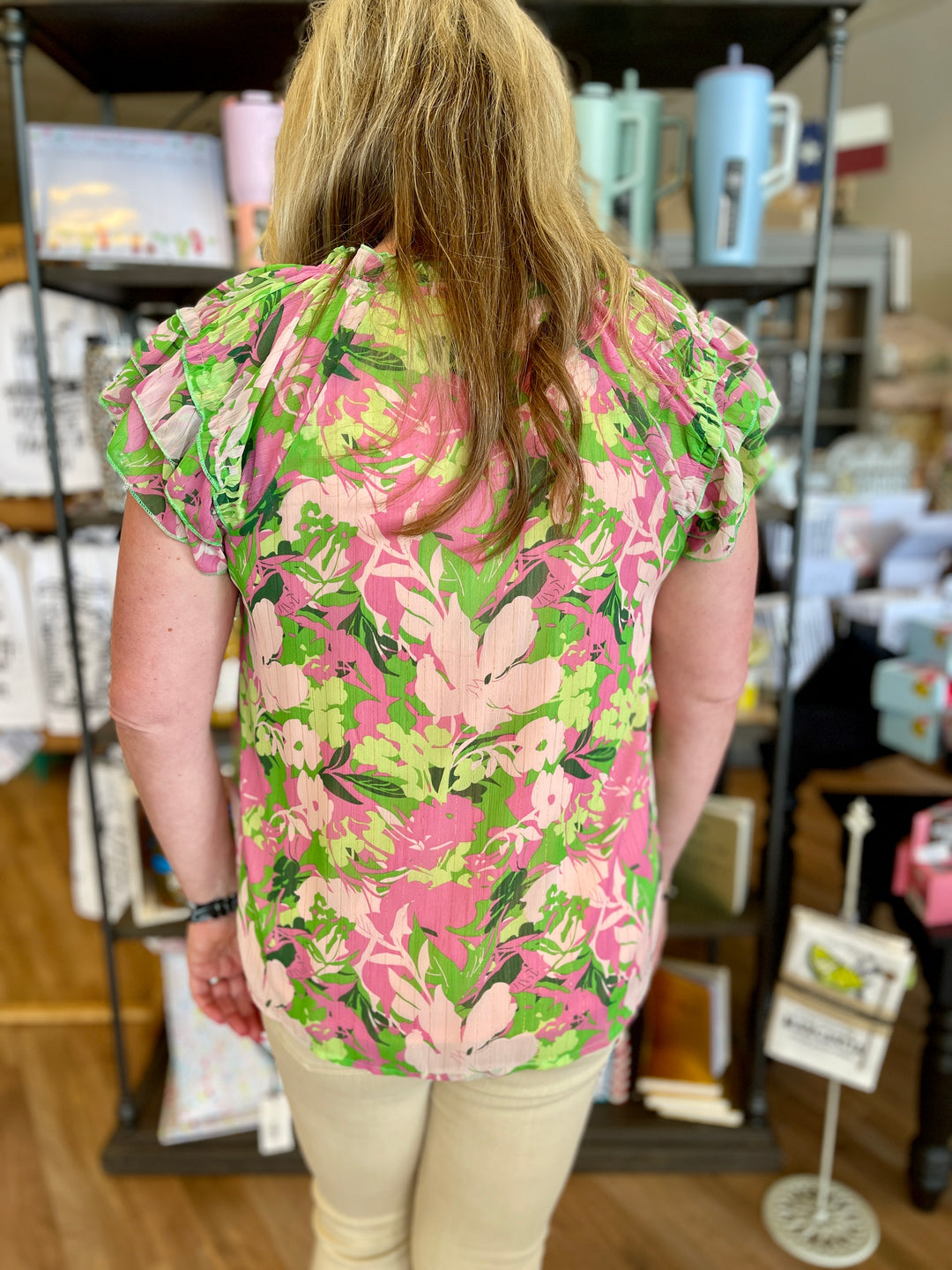 FINAL SALE - Tropical Mix Top - Pink