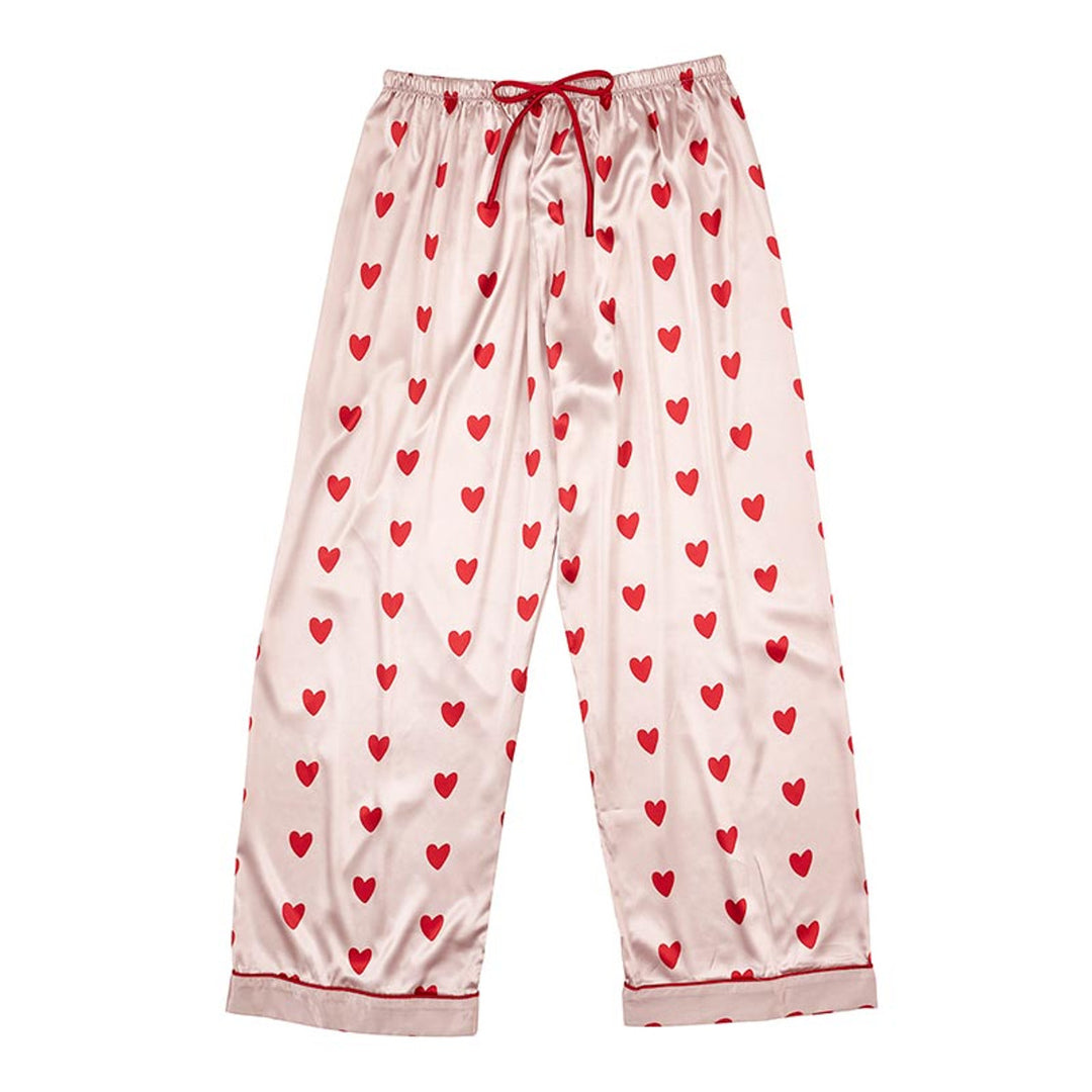 Long Sleeve PJ Set - Pink/Red Hearts