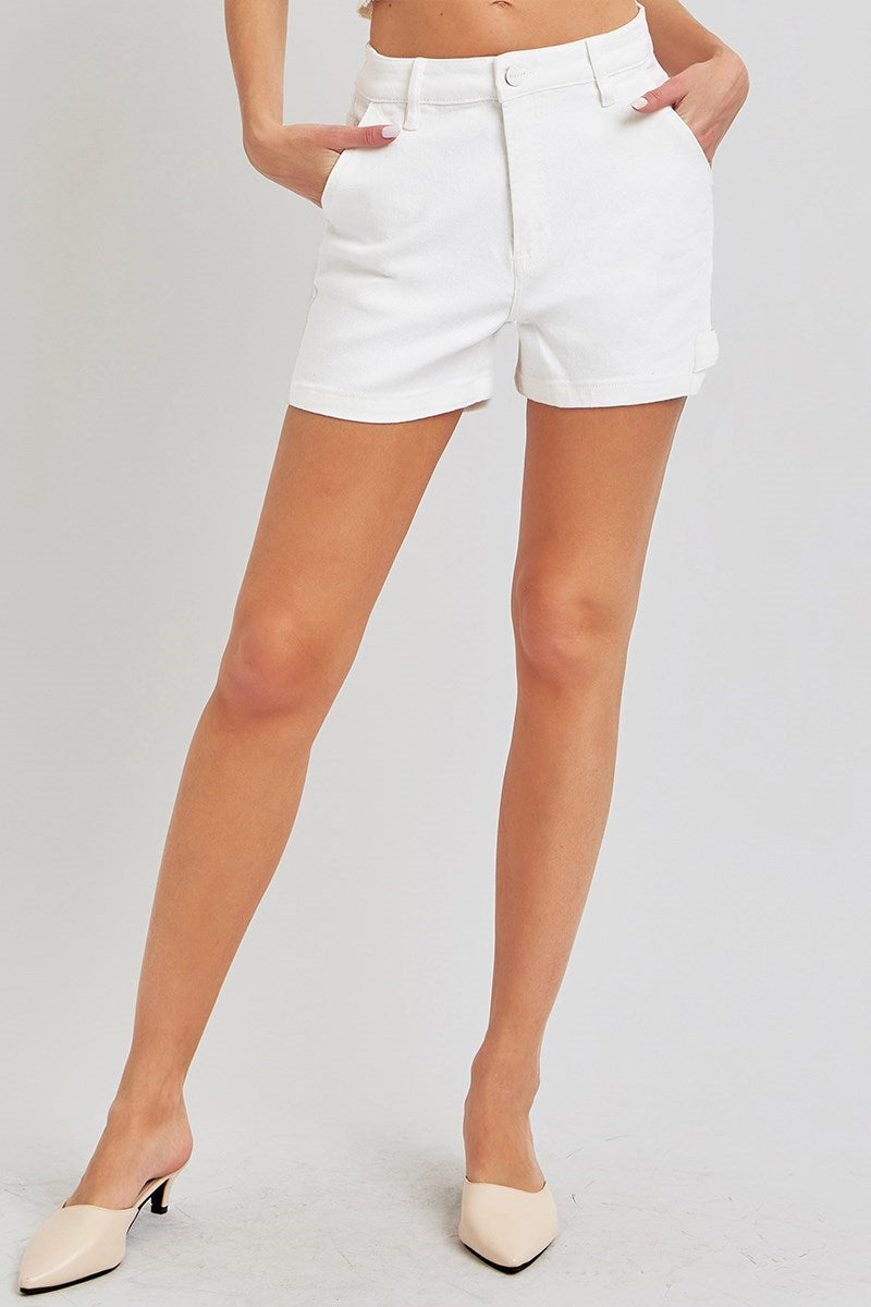 FINAL SALE Risen High Rise Shorts - White