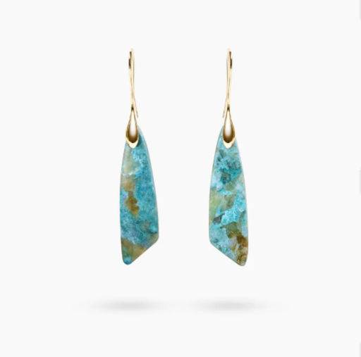 Heavenly Amazonite Earrings - Gold