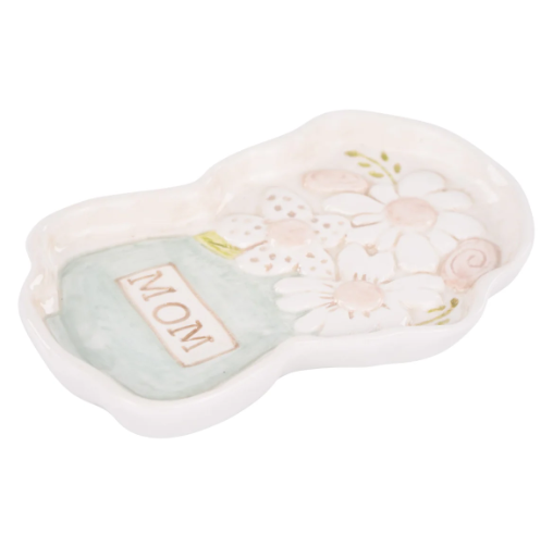 Mom Flower Vase Trinket Tray