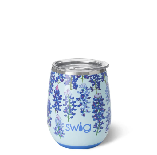 Bluebonnet Swig 14 Oz Stemless Wine