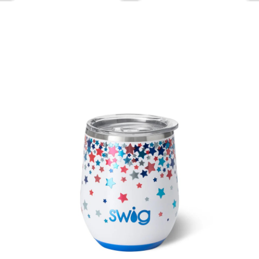 Star Spangled Swig 12 Oz Stemless Wine