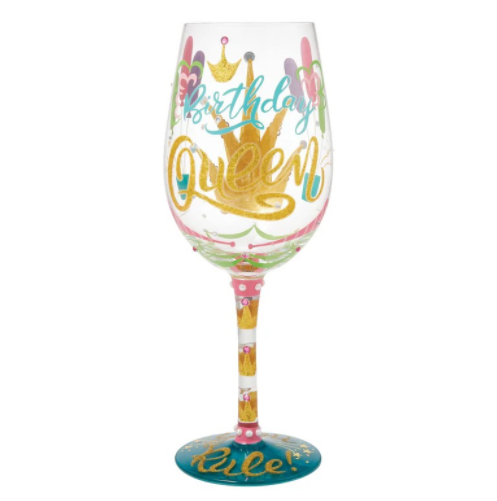 Birthday Queen Wine Glass