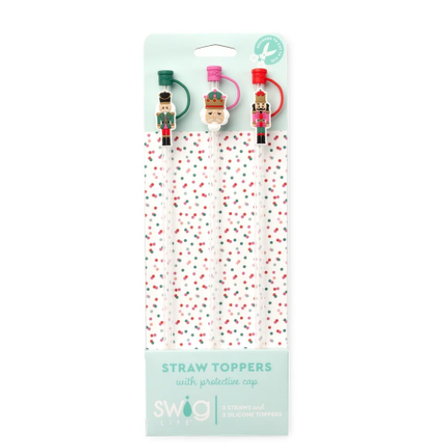 Classic Nutcracker Swig Straw Topper Set