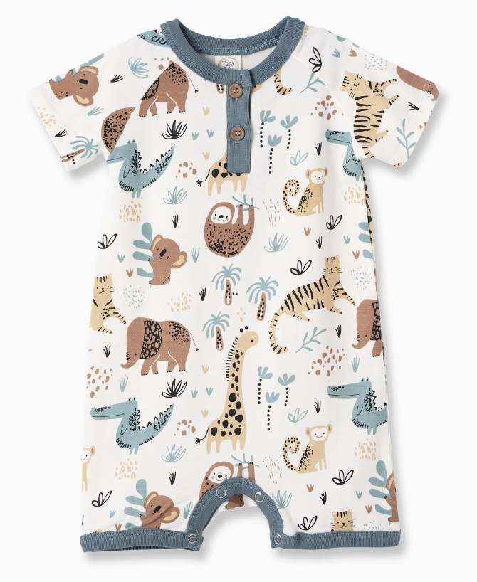 Jungle Jamboree Bamboo Short Romper
