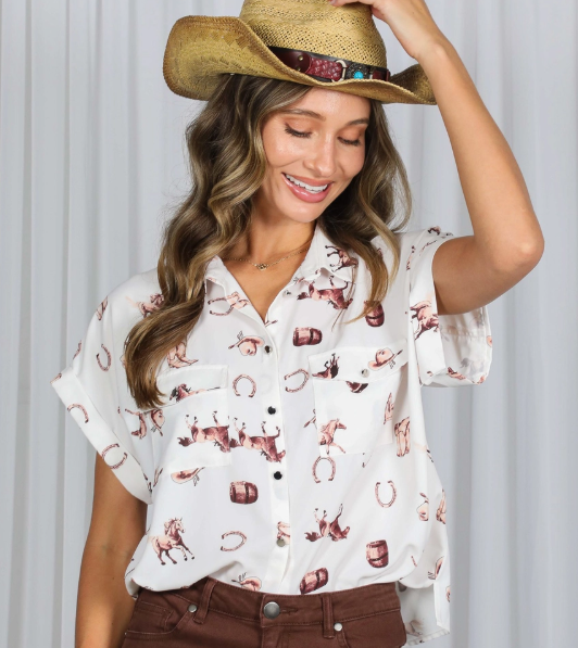 Wanna Be A Cowgirl Top