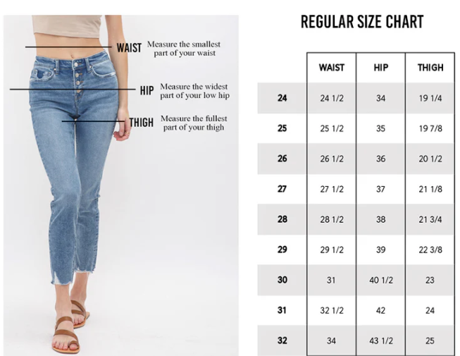 Mica Denim Mid Rise Crop Skinny w/Side Slit