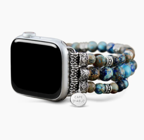 Blue Imperial Jasper Apple Stretch Watchband