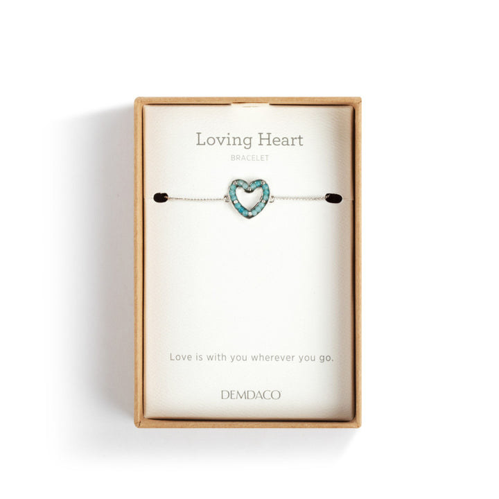 Loving Heart Bracelet - Aqua