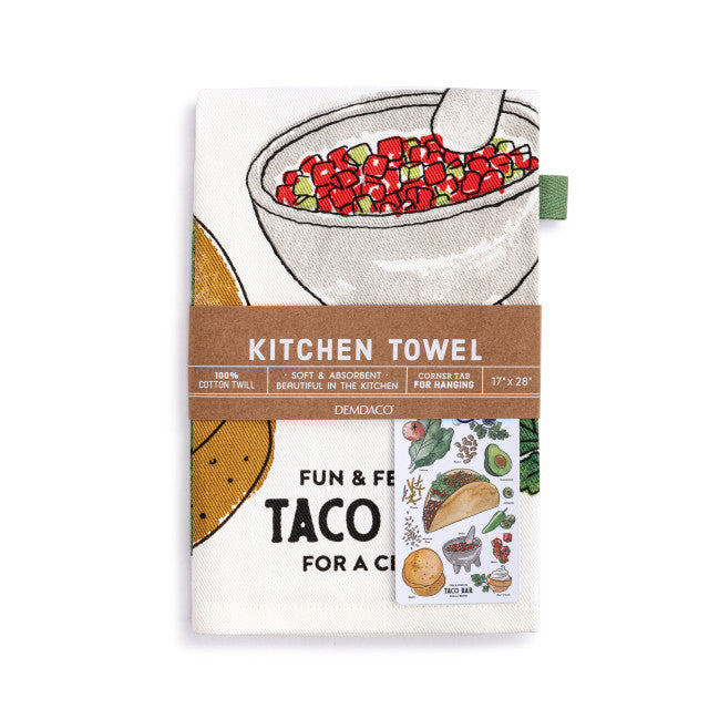 Taco Bar Cotton Twill Kitchen Towel