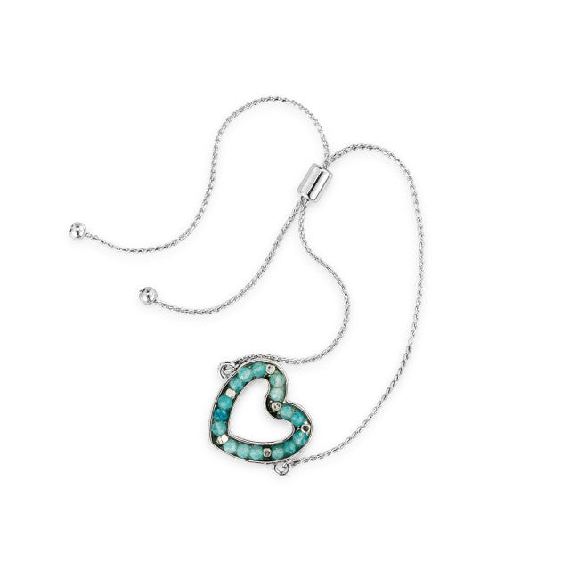 Loving Heart Bracelet - Aqua