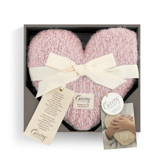 Giving Heart Weighted Pillow - Pink